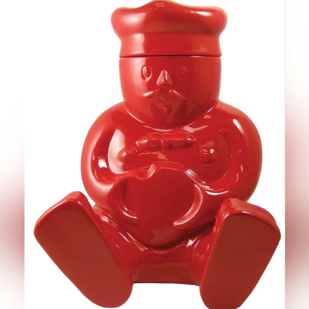 CLAUDE the Chef! Make My Day Heavy and Large Stoneware 12” Cookie Jar Red